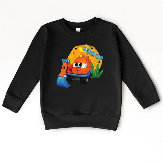 Leo the Truck Scoop Name Distressed - Toddler Graphic Sweatshirt