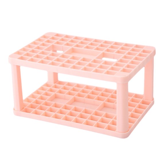 Leodye 1 PCS 72 Hole Makeup Brush Drying Rack Cosmetic Stationery Organizer for Brushes and Tools -7.79*5.03*3.93IN