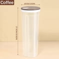 thumbnail image 1 of Leodye 1 PCS Airtight Storage Canister with Lid , Clear Food Storage Container Jar with Sealing Lids for Oat Pasta Flour Cereal Rice Sugar Tea Coffee Beans-11*4in, 1 of 3