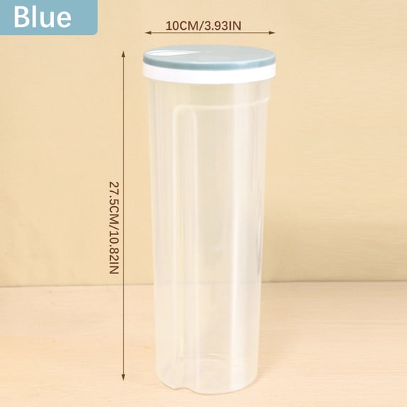 Leodye 1 PCS Airtight Storage Canister with Lid , Clear Food Storage Container Jar with Sealing Lids for Oat Pasta Flour Cereal Rice Sugar Tea Coffee Beans-11*4in