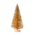 thumbnail image 1 of Leodye 1 PCS Artificial Mini Christmas Trees Snow Frost Ornaments Bottle Brush Trees with Wooden Bases for Christmas Home Party Decoration-2.8in, 1 of 3