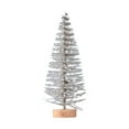 thumbnail image 1 of Leodye 1 PCS Artificial Mini Christmas Trees Snow Frost Ornaments Bottle Brush Trees with Wooden Bases for Christmas Home Party Decoration-2.8in, 1 of 3
