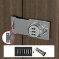 thumbnail image 1 of Leodye 1 PCS Cabinet Lock Keyless 3-Digit Password Combination Code Hasp Latch Lock Twist Knob Drawer Cupboard, 1 of 3