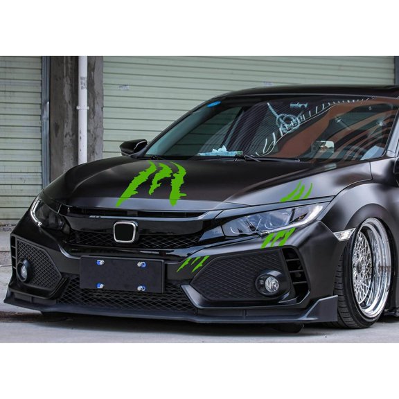 Leodye 1 PCS Claw Mark Car Decals , Car Headlight Stickers, Monster Claw Scratch Sticker - 15.6 x 4.5 inches