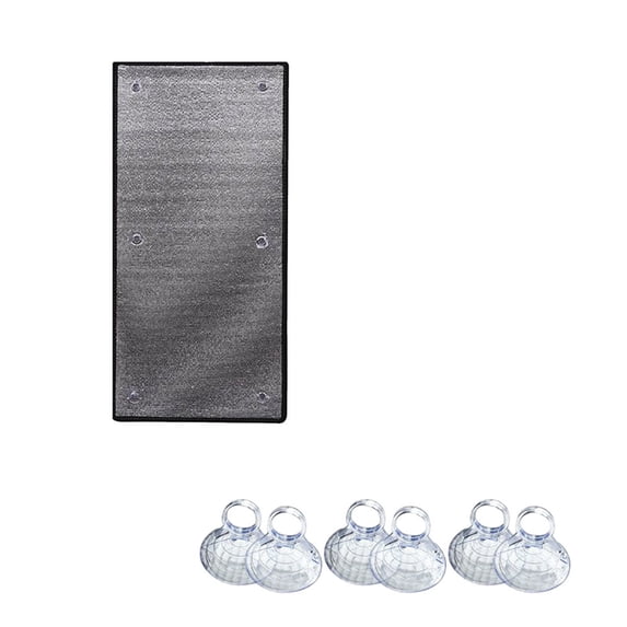 Leodye 1 PCS Double Sided Aluminum Foil XPE Insulation Film Roof Sunroom Window Glass Sticker Car Sunshade Sunscreen Heat Protection -39.37x15.74in