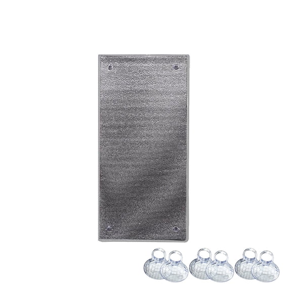 Leodye 1 PCS Double Sided Aluminum Foil XPE Insulation Film Roof Sunroom Window Glass Sticker Car Sunshade Sunscreen Heat Protection -39.37x23.62in