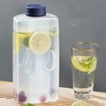 thumbnail image 1 of Leodye 1 Pack 2 Liters Square Glass Pitcher with Lid and Handle for Fridge, Iced Tea and Coffee Carafe Beverage Serveware, 1 of 8