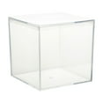 thumbnail image 1 of Leodye 1 Pack Acrylic Boxes with Lid, Clear Square Cubes Treat Gift Boxes Candy Storage Container for Candy, Little Trinkets, Jewelry, Party Favor- 3.35x3.35x3.35in, 1 of 7