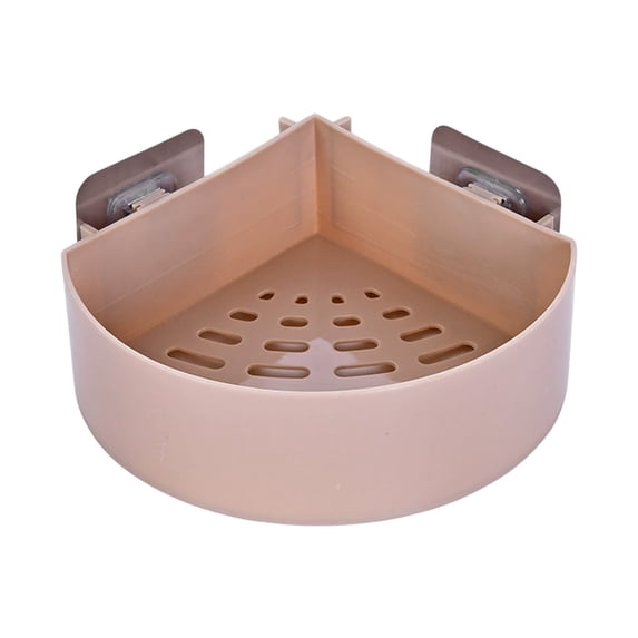 Leodye 1-Pack Corner Shower Caddy Shower Shelf CornerBathroom Shelf No Punch Bathroom Shower Hanging Shelf Shampoo Hanging Basket Shower Toilet Storage-5.7x5.7x2.55in