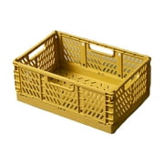 Leodye 1-Pack Mini Foldable Plastic Baskets for Organizing and Storage, Collapsible Storage Crate for Home Kitchen Bedroom Bathroom office 8.74 5.79 3.66inch