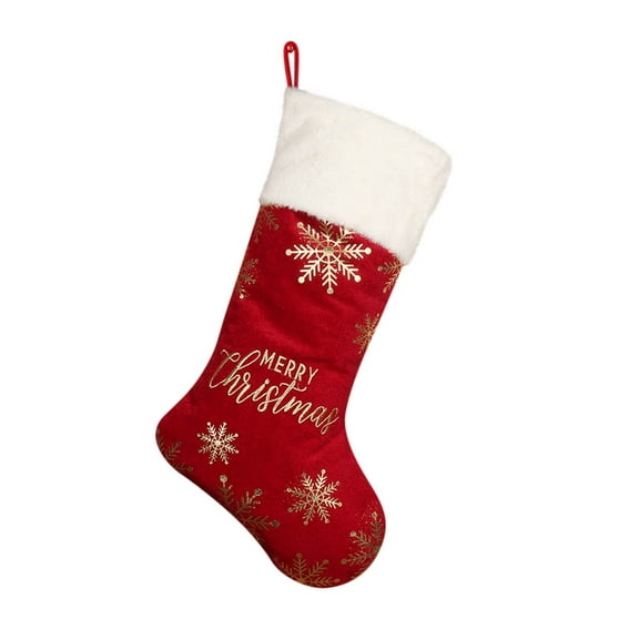 Leodye 1 Pack New Knitted Christmas Stockings for Extra Large Ornament Decorations for Family Holiday Season Decor Christmas Bags-Christmas Parent-8.7*19.3in