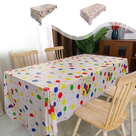 Leodye 1 Pack Plastic Table Cloth Disposable - Heavy-Duty Inch Plastic Table Cover - Waterproof Tablecloth for Weddings, Parties, BBQs and Outdoor Dining Events