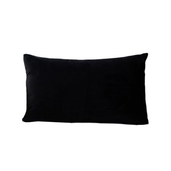 Leodye 1 Pack Rectangle Velvet Throw Pillow Cover Colour Waist Pillow Cushion, Soft Cozy Solid Decorative Luxury Cushion Cases for Couch Sofa Bed -11.81×19.68inch