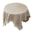 thumbnail image 1 of Leodye 1 Pack Small Square Table Cloth Tablecloth Cottons Yarn Tassel Rectangular Decorative Coffee Table Cover Cloth Table Cover Cloth-35.43x35.43in, 1 of 6