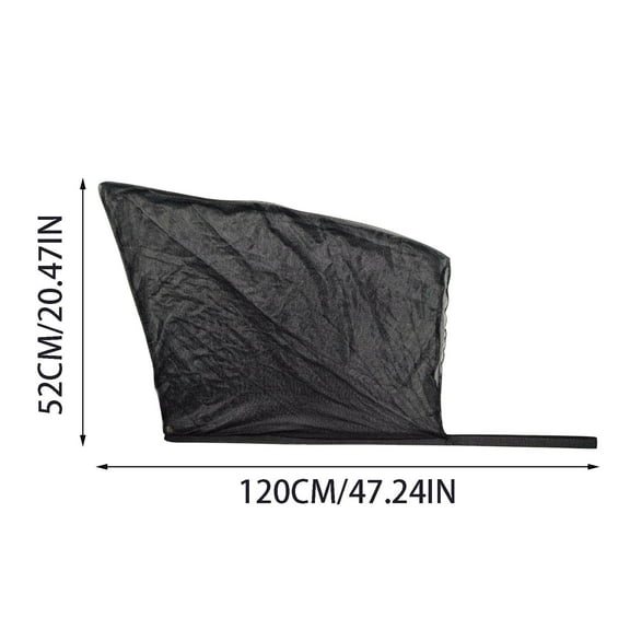 Leodye 1 Pair Car Window Sunshade & Mosquito Screen - Sunscreen Heat Insulation Net for Vehicle -20*47IN
