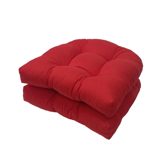 Leodye 1 Pair Garden Rattan Chair Patio Sofa Cushion Soft Comfortable Home Garden Tatami Rattan Chair Pad -18.9*18.9IN
