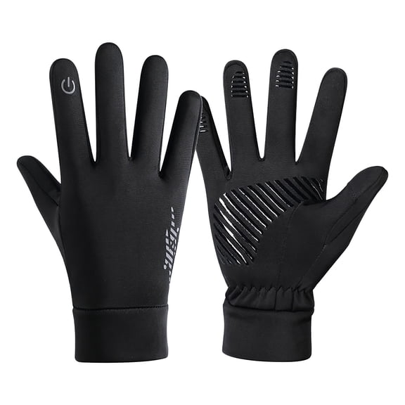 Leodye 1 Pair Unisex Winter Cycling Gloves - Touchscreen Warm Gloves for Hiking, Driving & Skiing -3.74*8.86IN