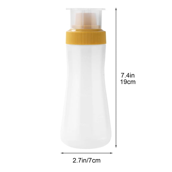 Leodye 1 Pcs Cake Dispense 350ml Graduated Plastic Squeeze Bottle for Soaking Simple Honey Rain Spray Bottle with Sealing Lid Easy Storage Reusable Baking Tools