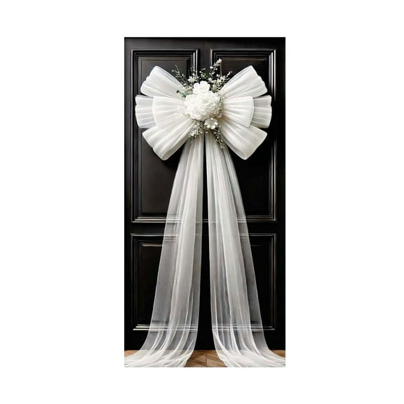 Leodye 1 Pcs Christmas Door Cover Merry Christmas Front Door Hanging Banner 35.43 x 70.87Inch Xmas Gifts Box and Delivering Gifts Backdrop for Holiday Indoor Outside Party Supplies