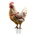 thumbnail image 1 of Leodye 1 Pcs Light up Chicken Christmas Decoration Metal Chicken Ornaments with LED Lights Christmas Rooster with Stakes for Xmas Yard Garden Patio Lawn Outdoor Decor-4.4*10.4IN, 1 of 5