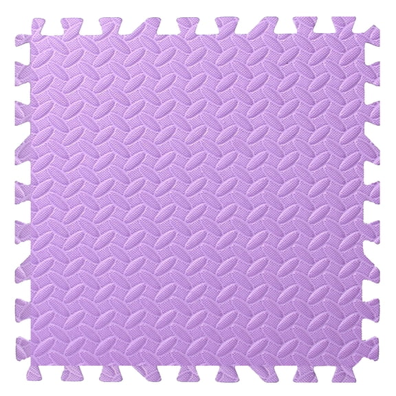 Leodye 1 Pcs Plush Foam Floor Mat Square Interlocking Carpet Tiles with Border Fluffy Play Mat Floor Tiles Soft Climbing Area Rugs for Home Playroom-11.8*11.8inch