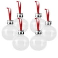 thumbnail image 1 of Leodye 1 Pieces Christmas Booze Balls Clear Christmas Tree Fillable Ornaments Water Bottle Bulbs Shape Clear Plastic Xmas Ornaments Pendant Ball for Home Decoration Party Decoration-2.36in, 1 of 7