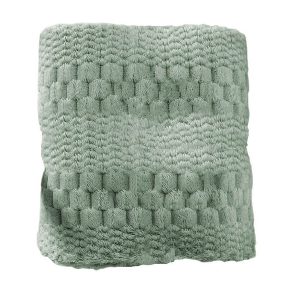 Leodye 1 packs Soft Thick Facecloth Blankets , 27.56x39.37 Inches Stylish Jacquard Throw Blanket for Couch, Fuzzy Cozy Lightweight for All Season