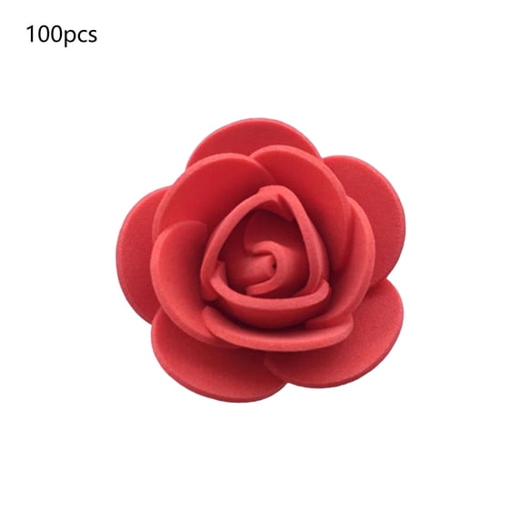 Leodye 100PCS Foam Artificial Rose Realistic Festive Home Party Valentine’s Day Ambience Decoration Flower -1.37*0.78 inches