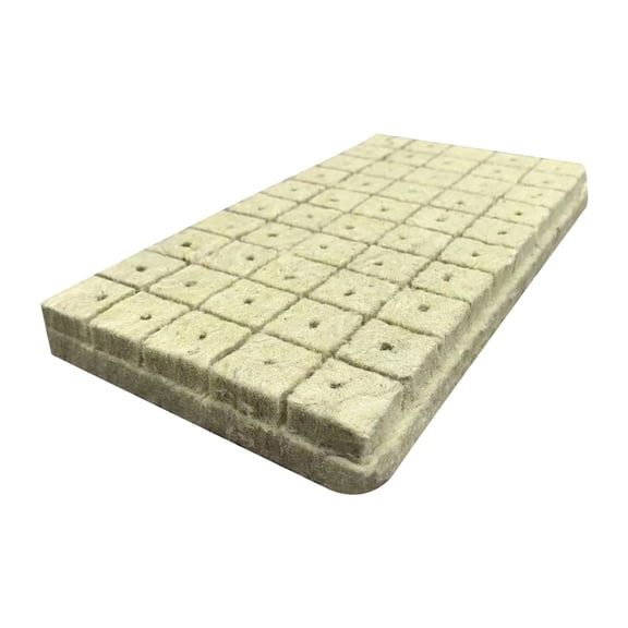 Leodye 100PCS Hydroponic Sowing Wool Plug Blocks, Soilless Cultivation Medium for Fruit, Vegetable Seed Germination and Seedling Growing -0.98*0.98IN