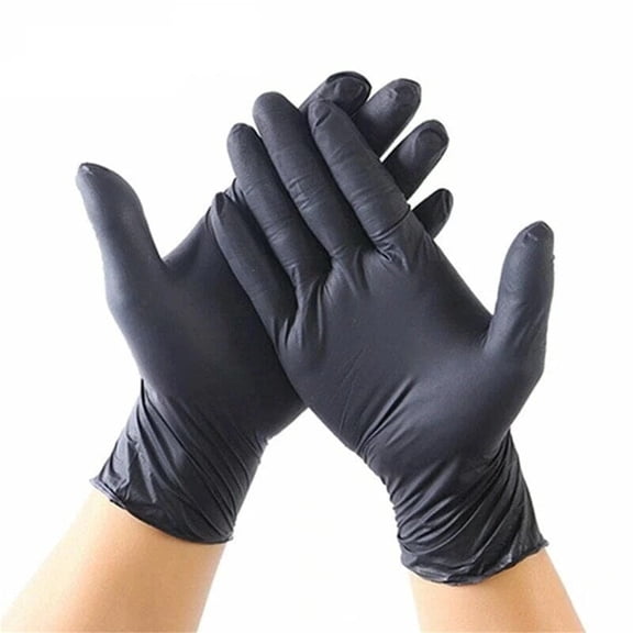 Leodye 100Pcs Nitrile Gloves Powder Free Protective Gloves for Cooking Cleaning and Daily Use