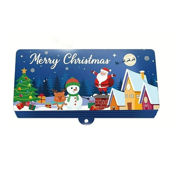 Leodye 10PCS Christmas Red Envelope Cards with Money Box - Holiday Gift Storage for Christmas Surprise Parties