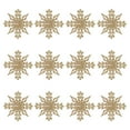 thumbnail image 1 of Leodye 12 pcs Snowflakes-Christmas Tree Decorations,Plastic Glitter golden Snow Flakes Ornaments, Christmas Indoor Winter Wonderland Decor-3.94in, 1 of 6
