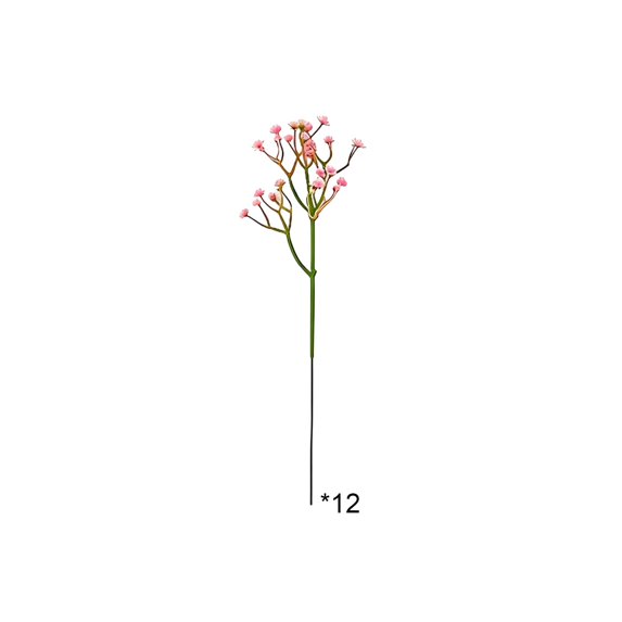 Leodye 12PCS Artificial Gypsophila Breathable Flower Bouquet Faux Bundle for Wedding Scene Home Indoor Tabletop Decor -11.81 IN