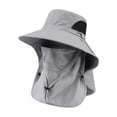 thumbnail image 1 of Leodye 1CPS Men's Wide Brim Sun Hat, Removable Face Neck Flap, Breathable Mesh Full Protection Cap for Hiking Fishing Camping Garden, 1 of 6