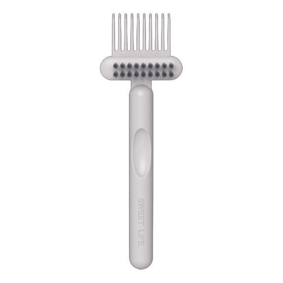 Leodye 1PCS 2-in-1 Double Sided Hair Brush Cleaner Tool with Bristle Pick Orange Comb Cleaner for Removing Hair Debris and Dust -7*3.94IN