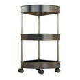thumbnail image 1 of Leodye 1PCS 3 Tiers Bathroom Corner Storage Shelf Organizer with Detachable Rolling Wheels and Drainage Holes-22*10.2IN　, 1 of 6