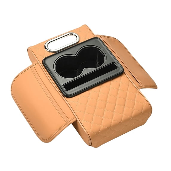 Leodye 1PCS 3-in-1 Car Armrest Box Pad - Multifunctional Tissue Storage/Elbow Rest/Heightening Cushion -13.8*7.9*3.15IN
