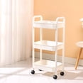 thumbnail image 1 of Leodye 1PCS 3-layer Black Storage Cart with Armrests Mobile Sturdy Kitchen Bathroom Toiletries Sundry Storage Rack -15x10x32inch, 1 of 6