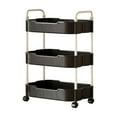 thumbnail image 1 of Leodye 1PCS 3-layer Kitchen Storage Cart with Armrests Mobile Design Bathroom Toilet Kitchen Toiletries Sundries Organizer Rack -27.17x13.78x8.66in, 1 of 6