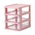 thumbnail image 1 of Leodye 1PCS 3 layers Transparent Mini Drawer Organizer - Plastic Desktop Storage Box, for Stationery & Small Items -4.6*7.2*7IN, 1 of 4