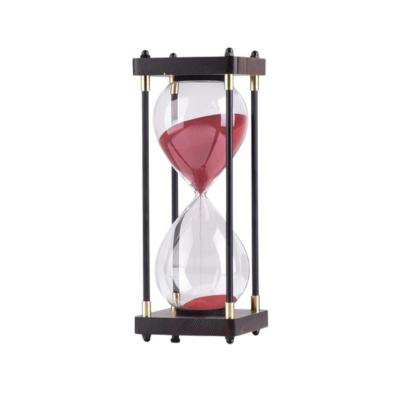 Leodye 1PCS 30-Minute Glass Hourglass Timer Decorative Precise Home/office Desktop Ornament Time Keeper -9.84x3.74x3.74 inches