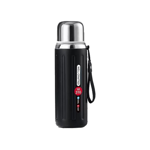 Leodye 1PCS 316 Stainless Steel Portable Insulated Pot Kettle Extra-long Heat & Cold Retention Home Outdoor Universal Drink Flask -3.5x3.5x9.44in