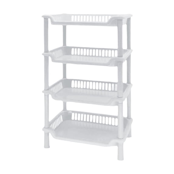 Leodye 1PCS 4 Layer Bathroom Storage Rack Multi Tier Desktop Organizer Shelf for Bathroom Kitchen Toiletries and Cosmetics Storage -18.11x10.43x5.51in