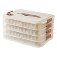 thumbnail image 1 of Leodye 1PCS 4 Tier Transparent Food Storage Box Sealed Stackable Home Kitchen Refrigerator Dumpling Fruit Preservation Container -12*8.85*6.53IN, 1 of 9