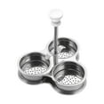 thumbnail image 1 of Leodye 1PCS 430 Stainless Steel Three-Cup Breakfast Boiler Multi-Purpose Home Kitchen Egg/Oatmeal/ Milk Cooking Pot -5.71×5.71×6.30in, 1 of 9