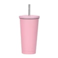 thumbnail image 1 of Leodye 1PCS 500ml Fashionable Stainless Steel Straw Coffee Cup Large Capacity Vacuum Insulated Portable Travel Gift Cup -7.32 × 3.94 × 2.68 IN, 1 of 3
