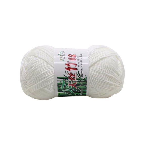 Leodye 1PCS 50g Charcoal Cotton Yarn - Soft Milk Cotton Thread for Hand Knitting & Crochet