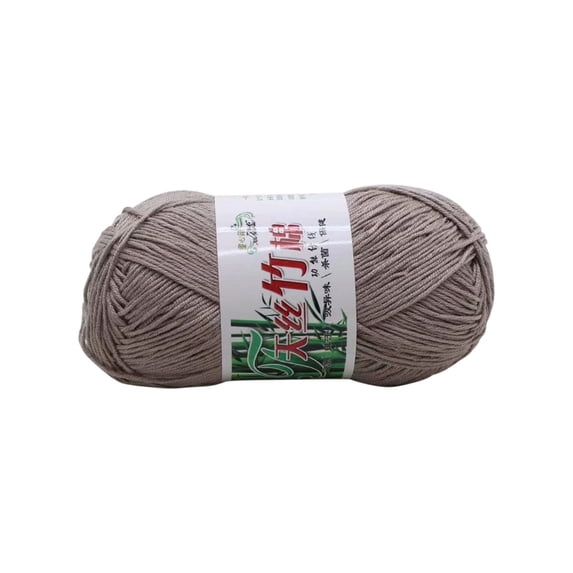 Leodye 1PCS 50g Charcoal Cotton Yarn - Soft Milk Cotton Thread for Hand Knitting & Crochet
