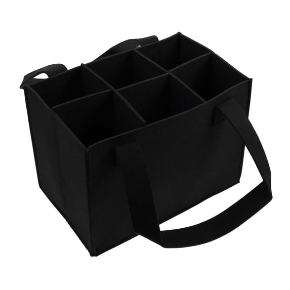 Leodye 1PCS 6 Bottle Wine Bag with Divider Insulated Wine Carry Case Cooler Tote Bag for Picnic Beach Party -9.84×7.09×6.30in
