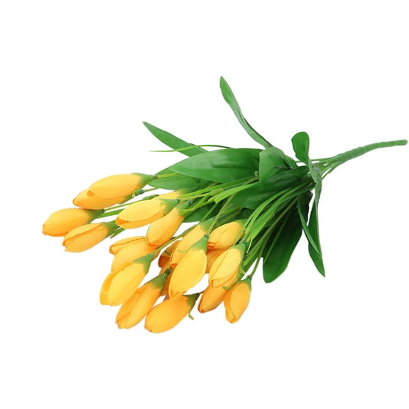 Leodye 1PCS 7-head Artificial Magnolia Flower Bouquet Realistic Elegant Home Decor Living Room Tabletop Floral Arrangement -13.7in